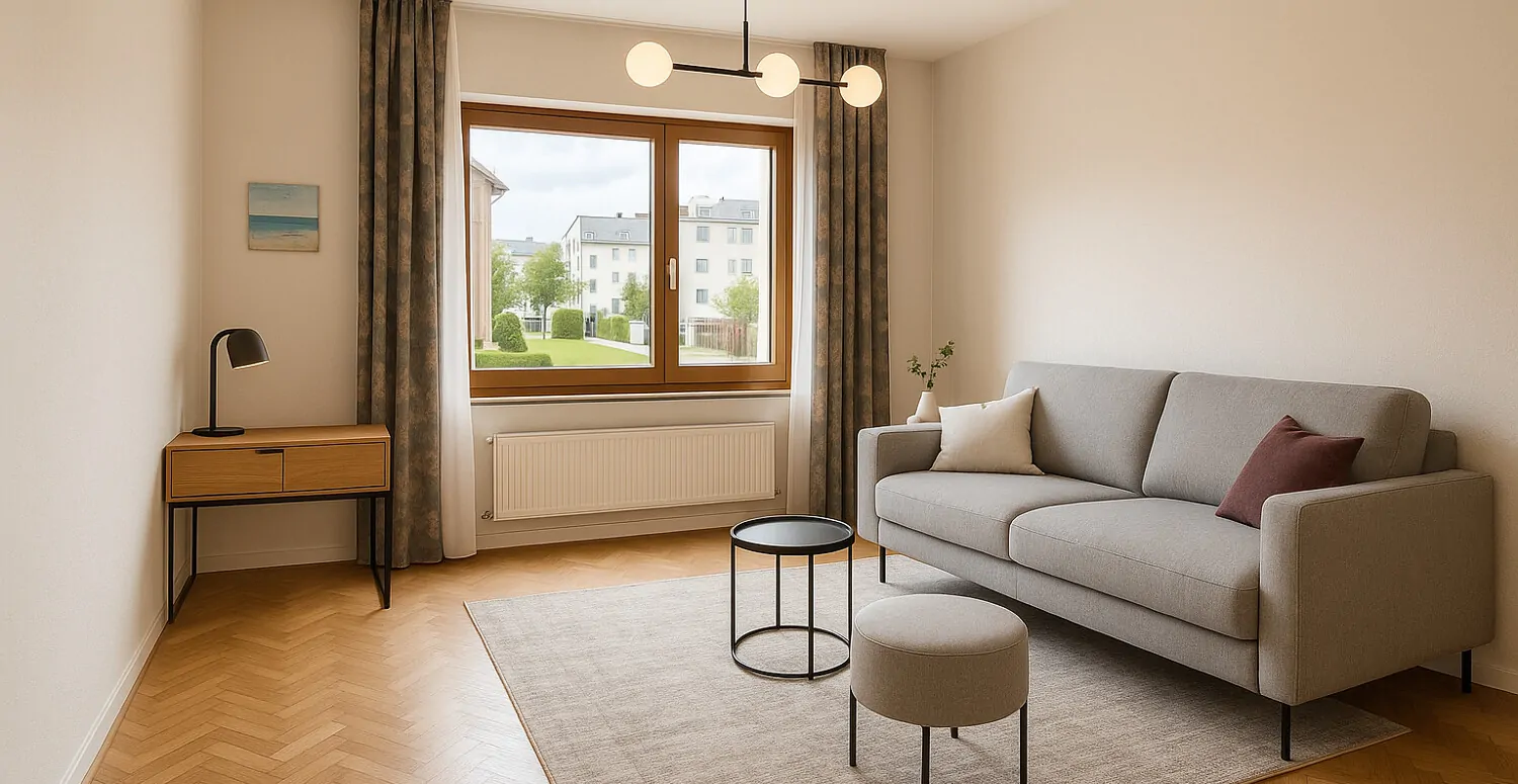 Schlafzimmer virtuell möbeliert