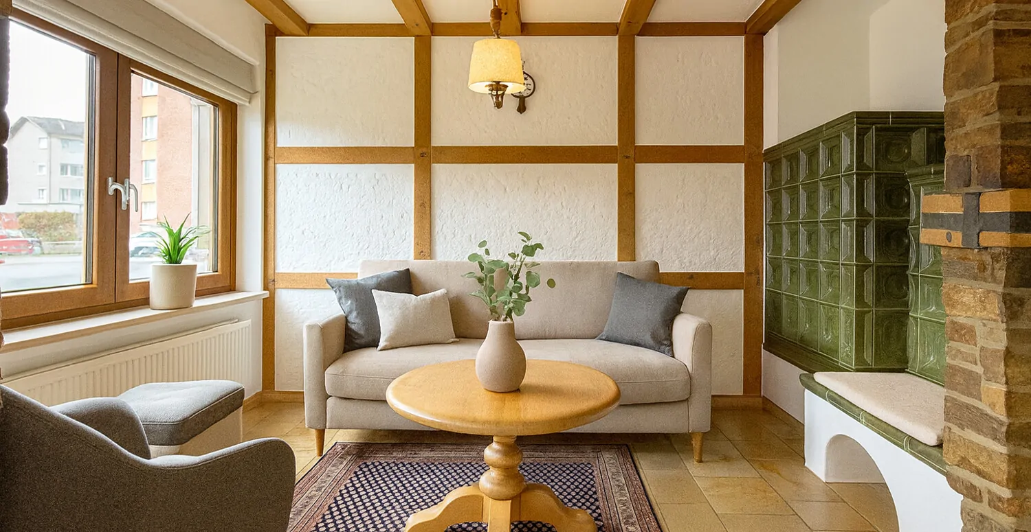 Kamin virtuell möbeliert