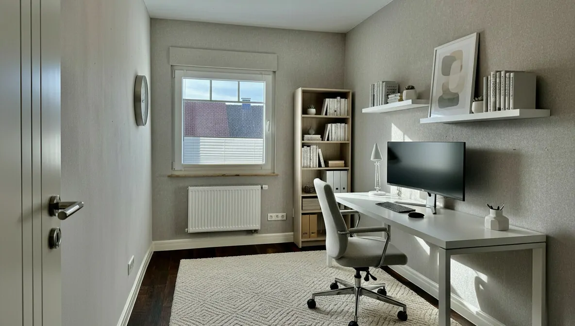 Büro virtuell möbliert