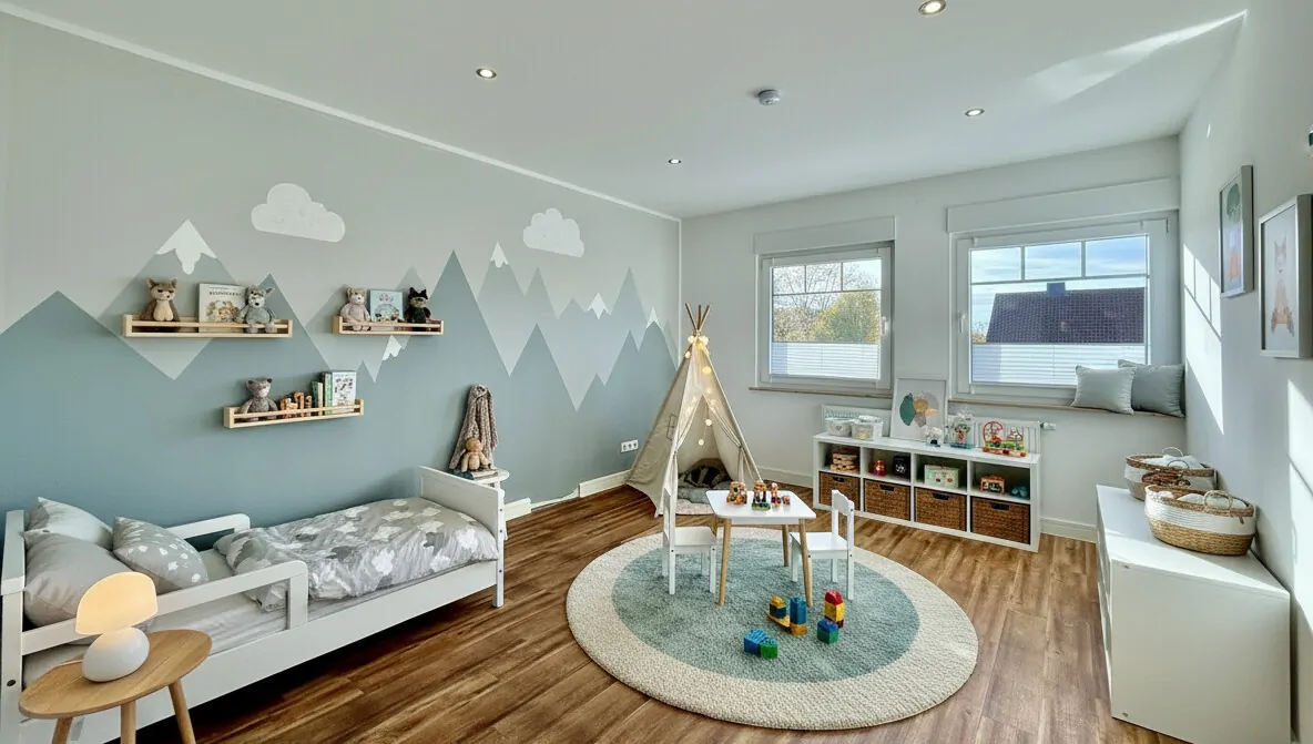 Kinderzimmer virtuell möbliert