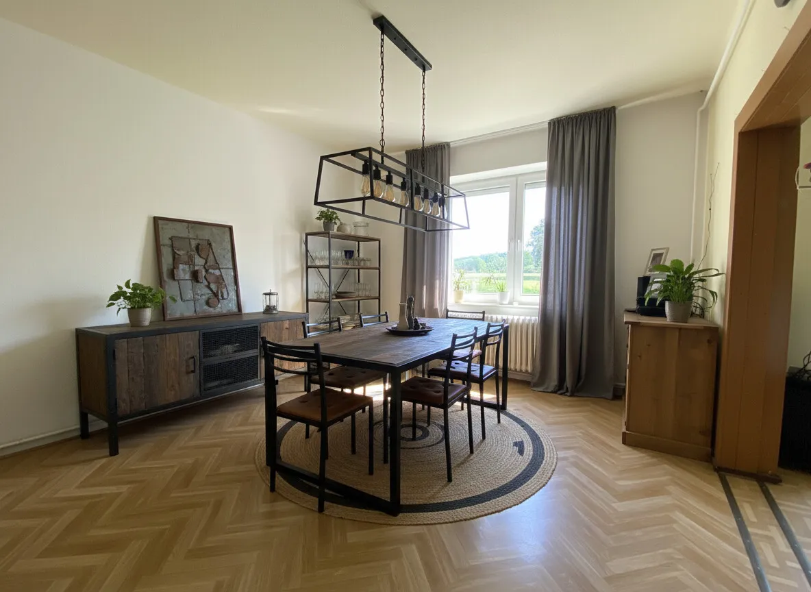 Esszimmer virtuell gestaltet