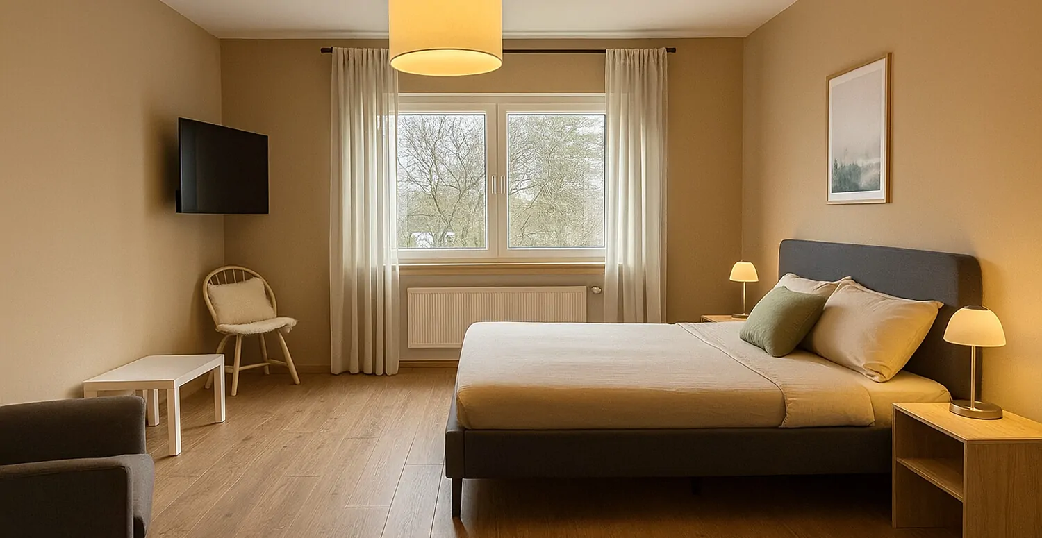 Schlafzimmer virtuell möbeliert