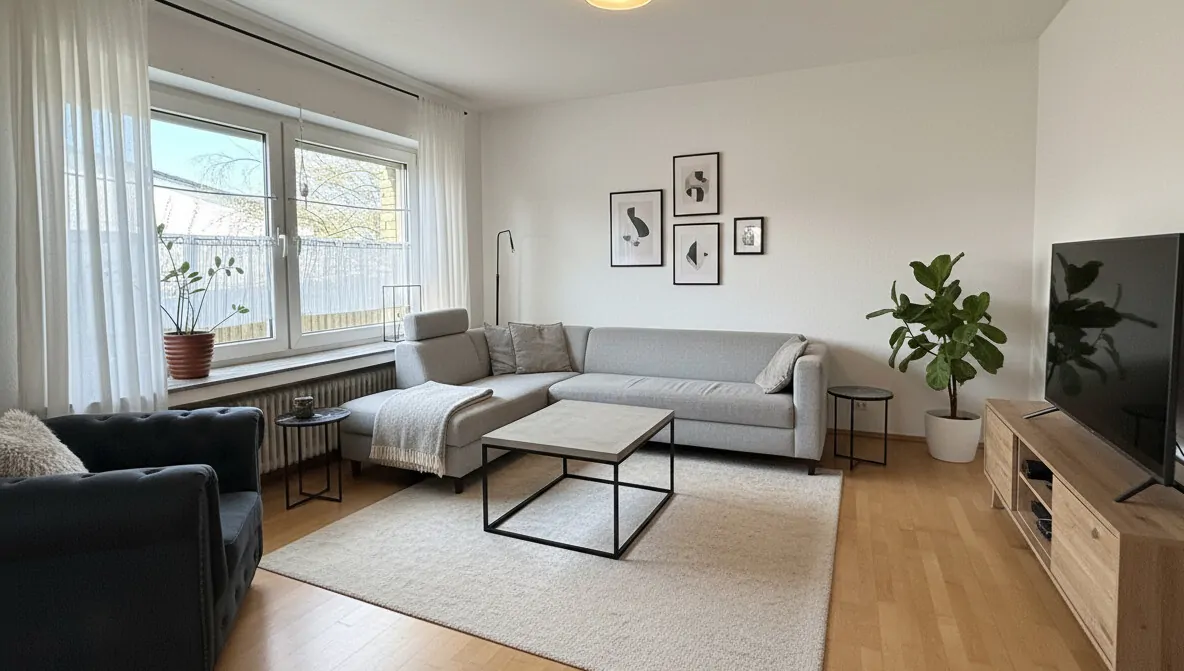 Wohnzimmer virtuell möbeliert