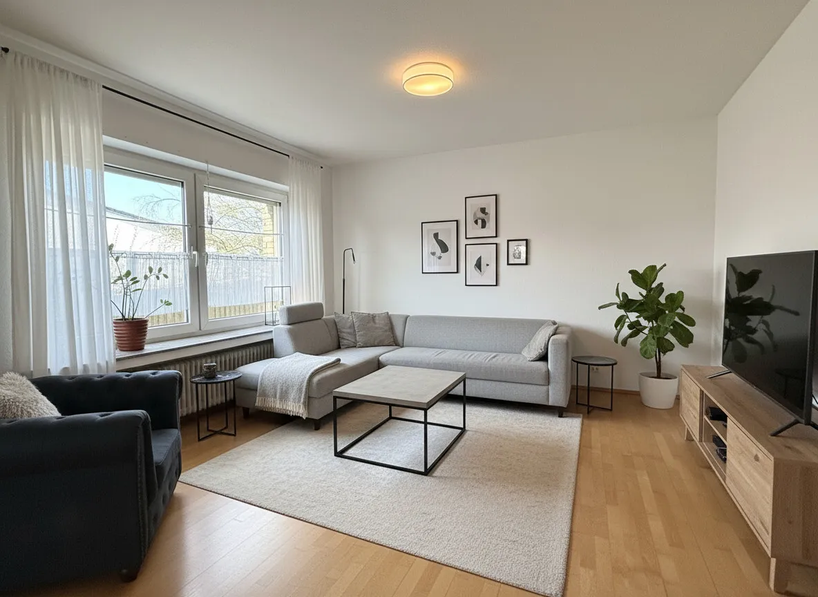 Wohnzimmer virtuell möbeliert