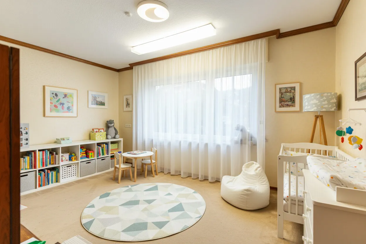 Büro/Kinderzimmer EG virtuell möbliert