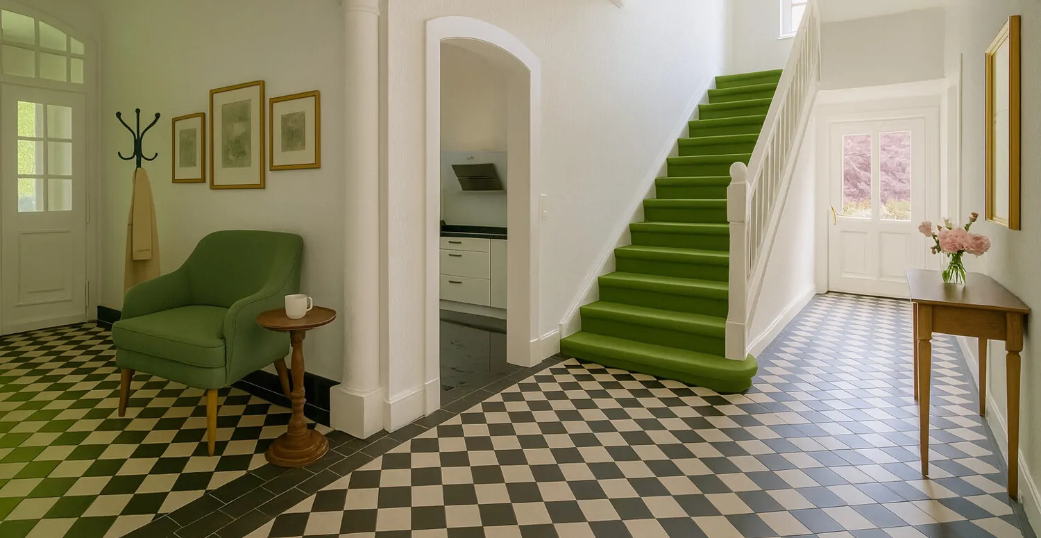 Eingang virtuell möbeliert