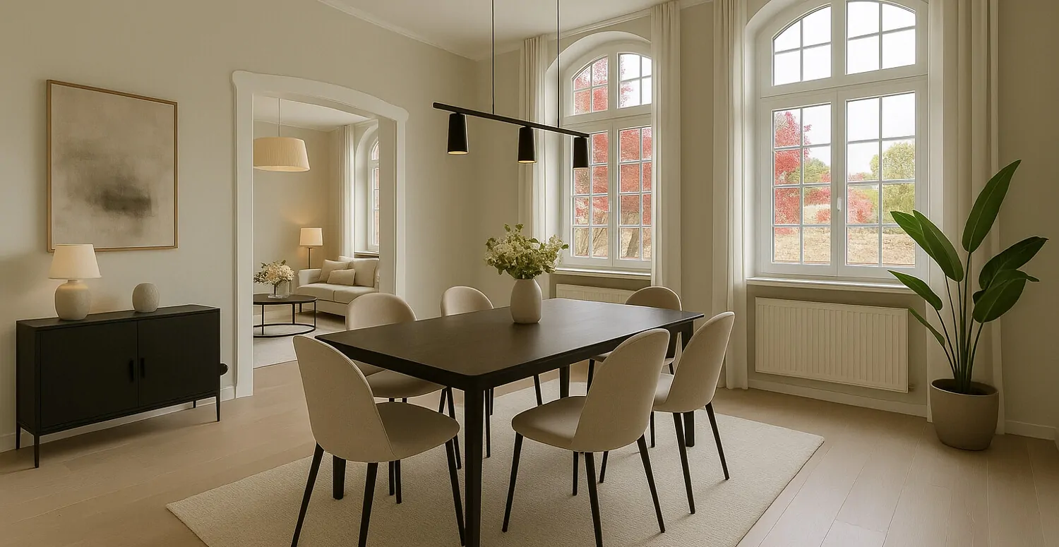 Esszimmer Erdgeschoss - virtuell möbliert