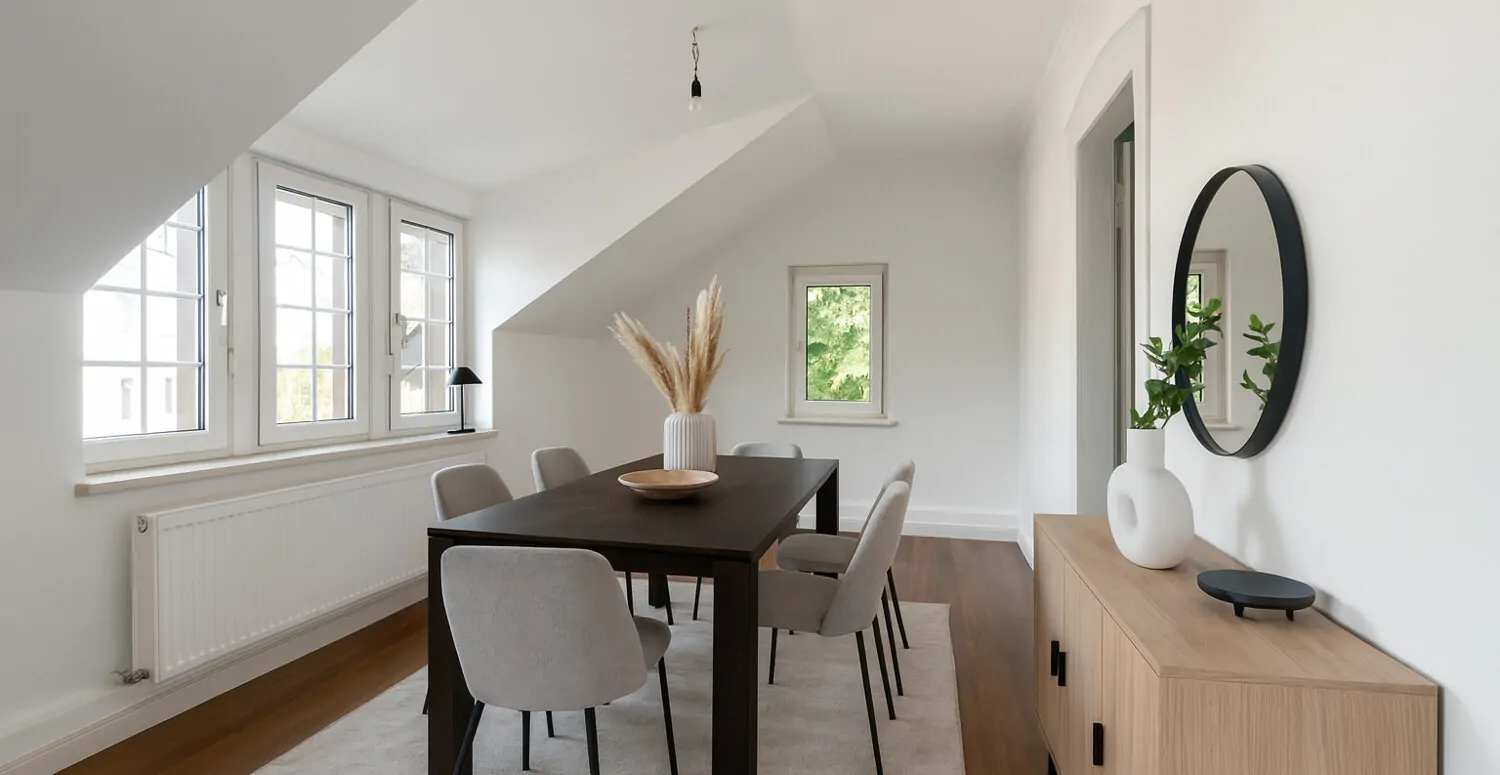 Zimmer/ Esszimmer - virtuell möbliert