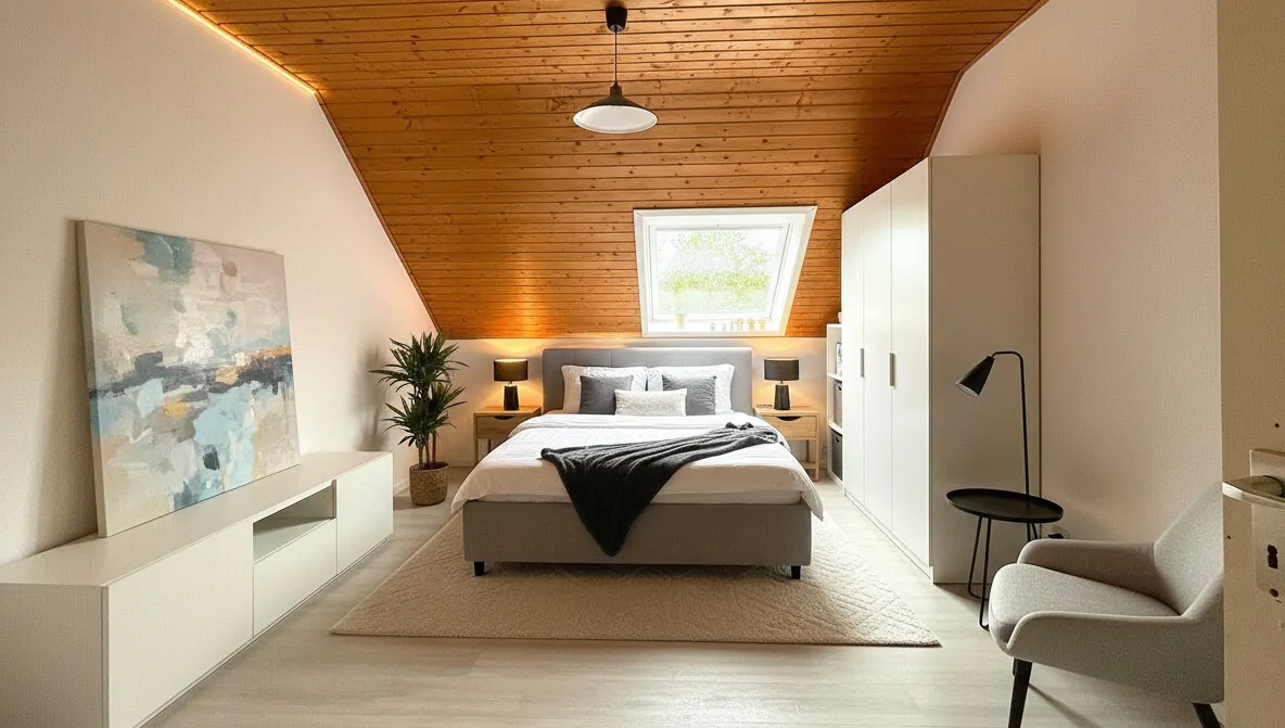 Elternschlafzimmer - virtuell möbliert