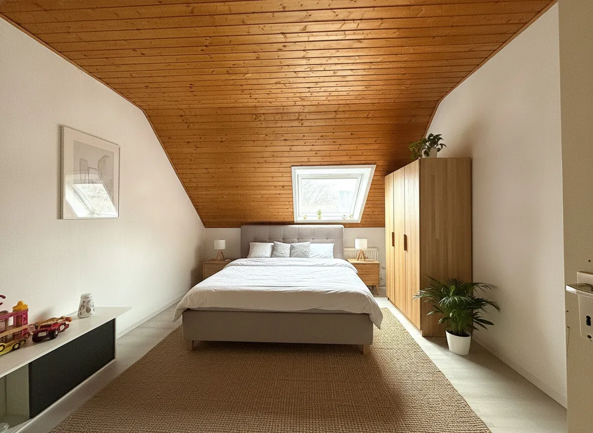Schlafzimmer - virtuell möbliert