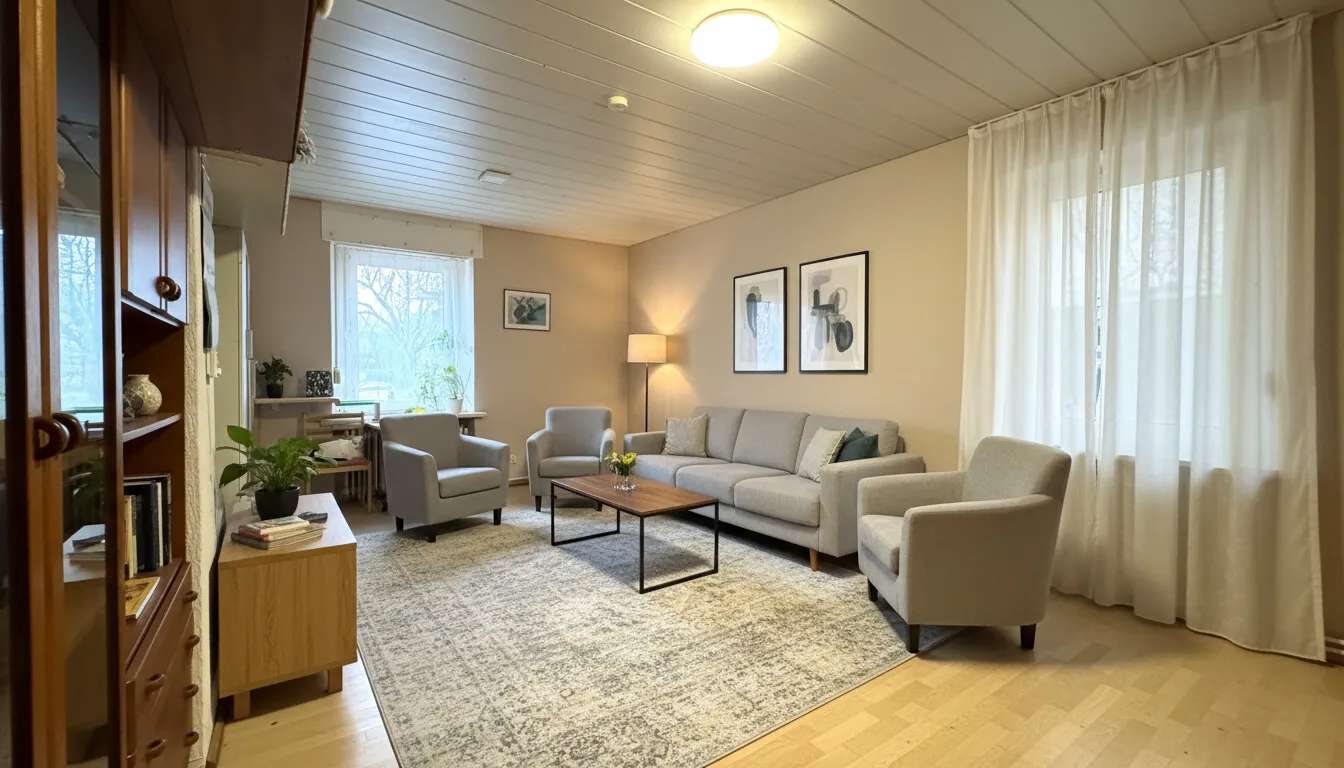 Wohnzimmer 2 Erdgeschoss virtuell bearbeitet