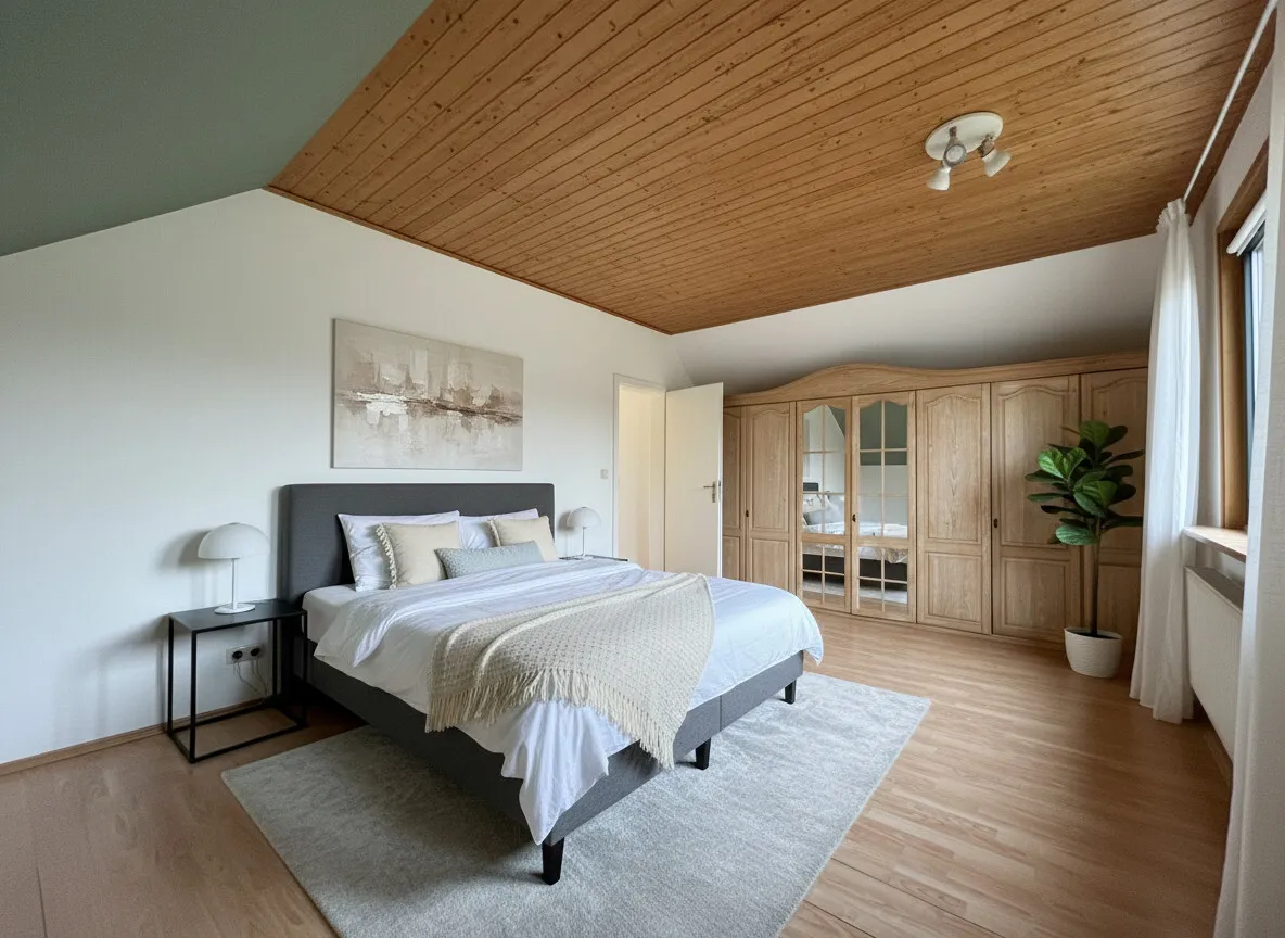 Schlafzimmer virtuell möbliert