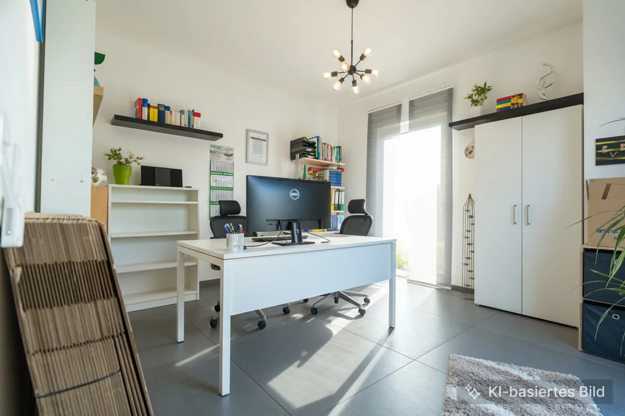 Arbeitszimmer im EG - virtuell Möbliert