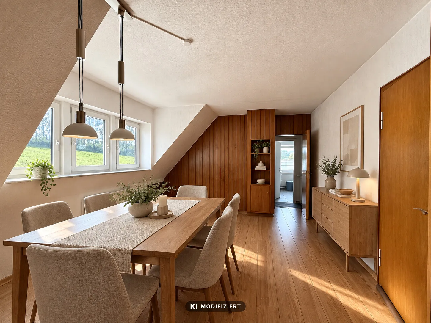 Esszimmer - andere Perspektive  -  virtuell gestaltet