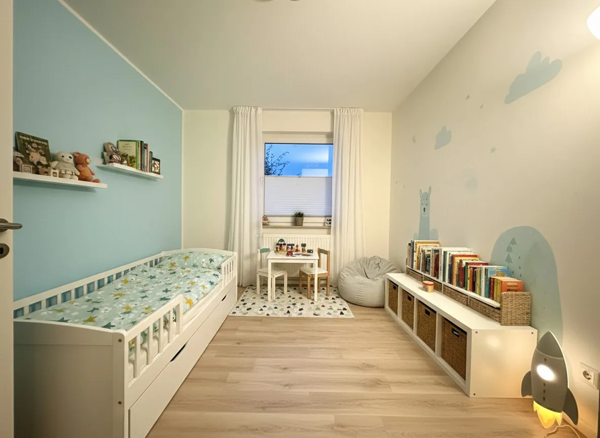 Kinderzimmer EG virtuell möbliert