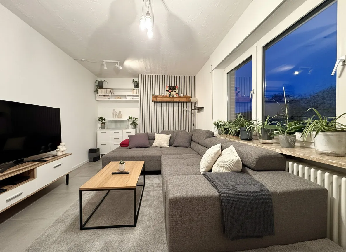 Wohnzimmer OG virtuell möbliert