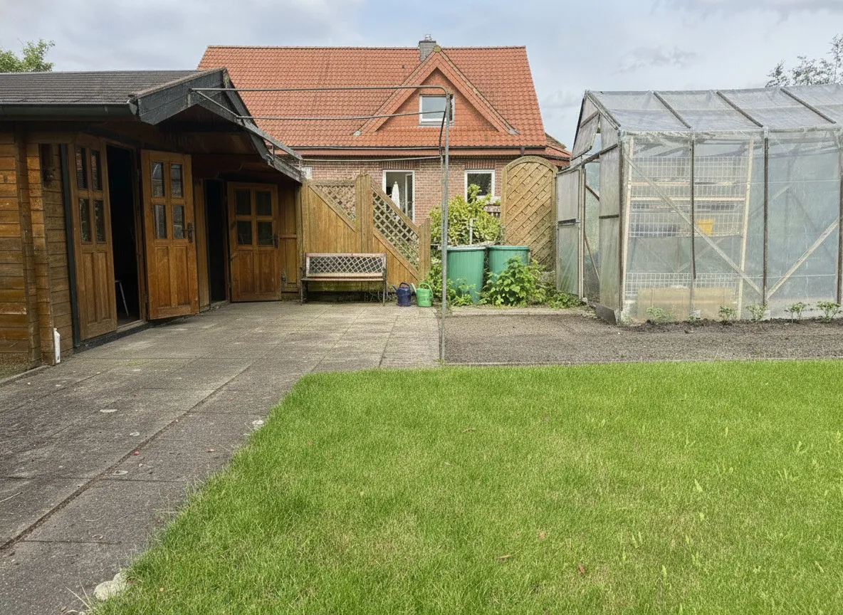Gartenhaus und Gewächshaus