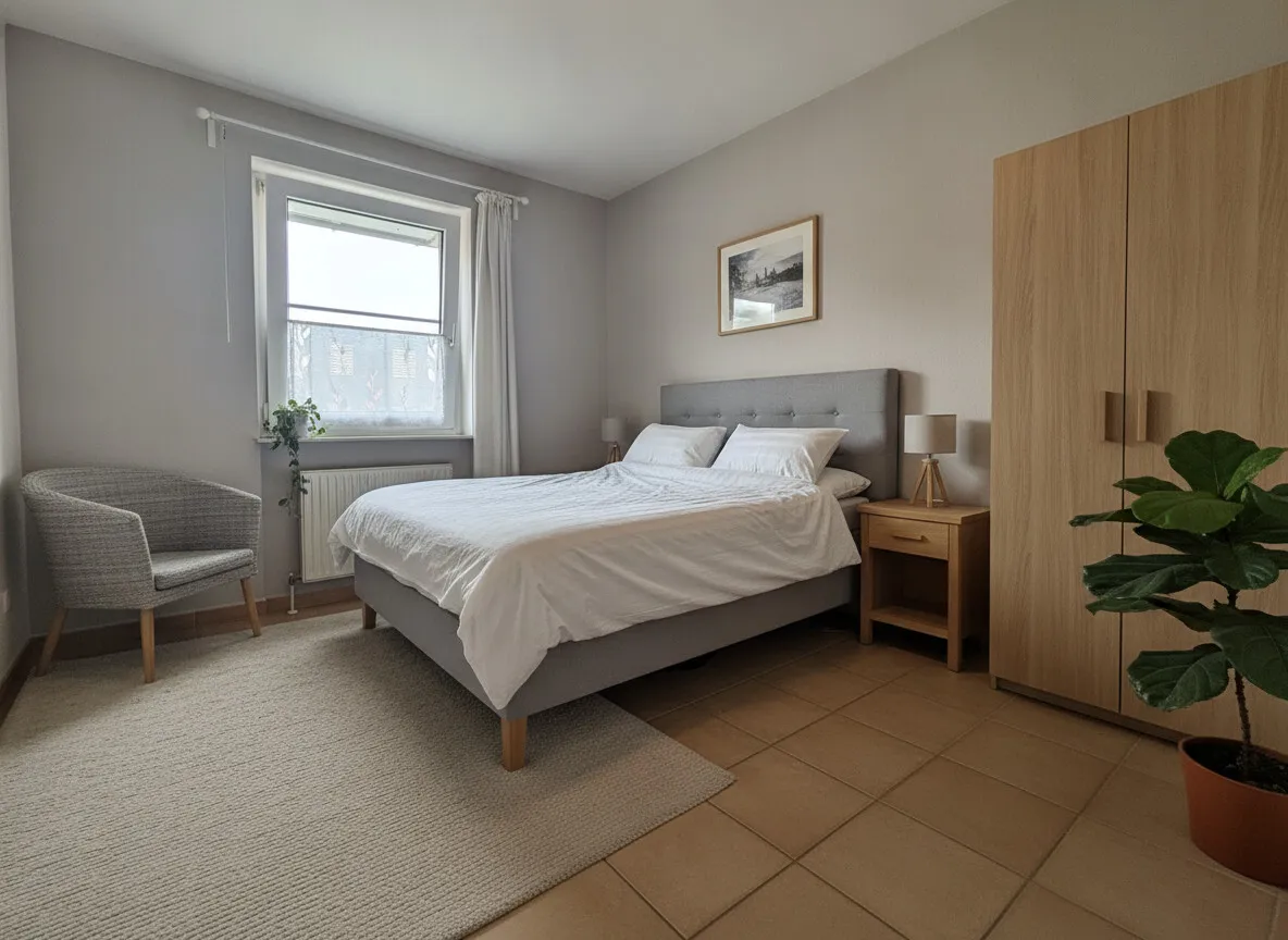 Schlafzimmer virtuell möbliert