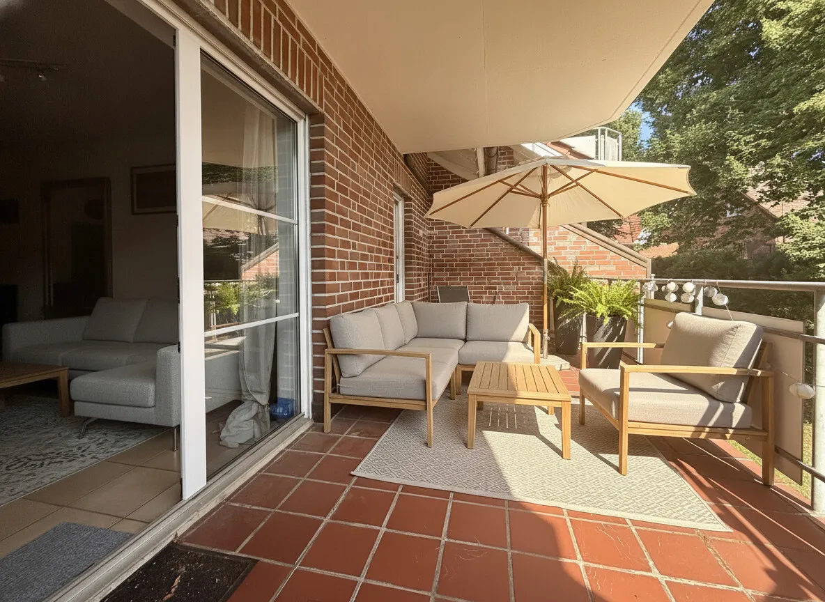 Balkon virtuell gestaltet