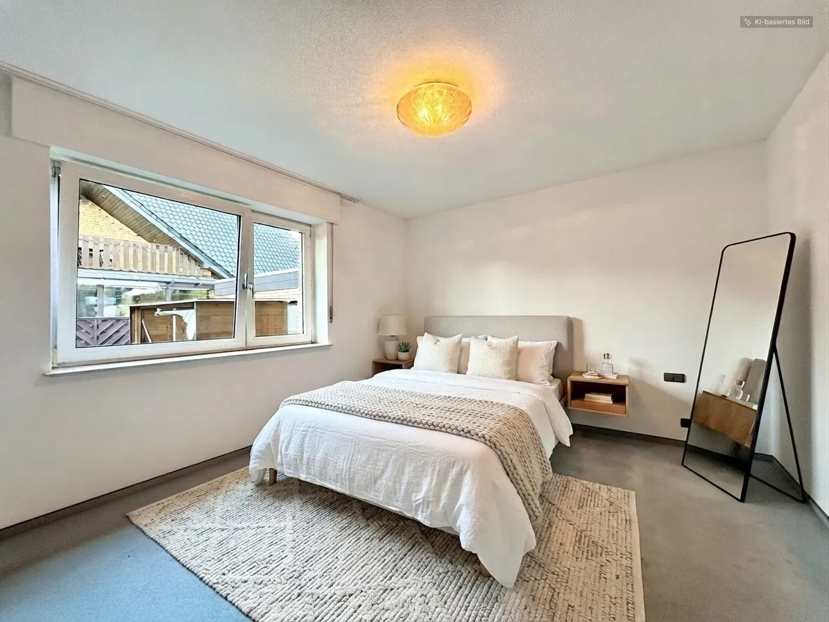 Elternschlafzimmer im Erdgeschoss - virtuell möbliert