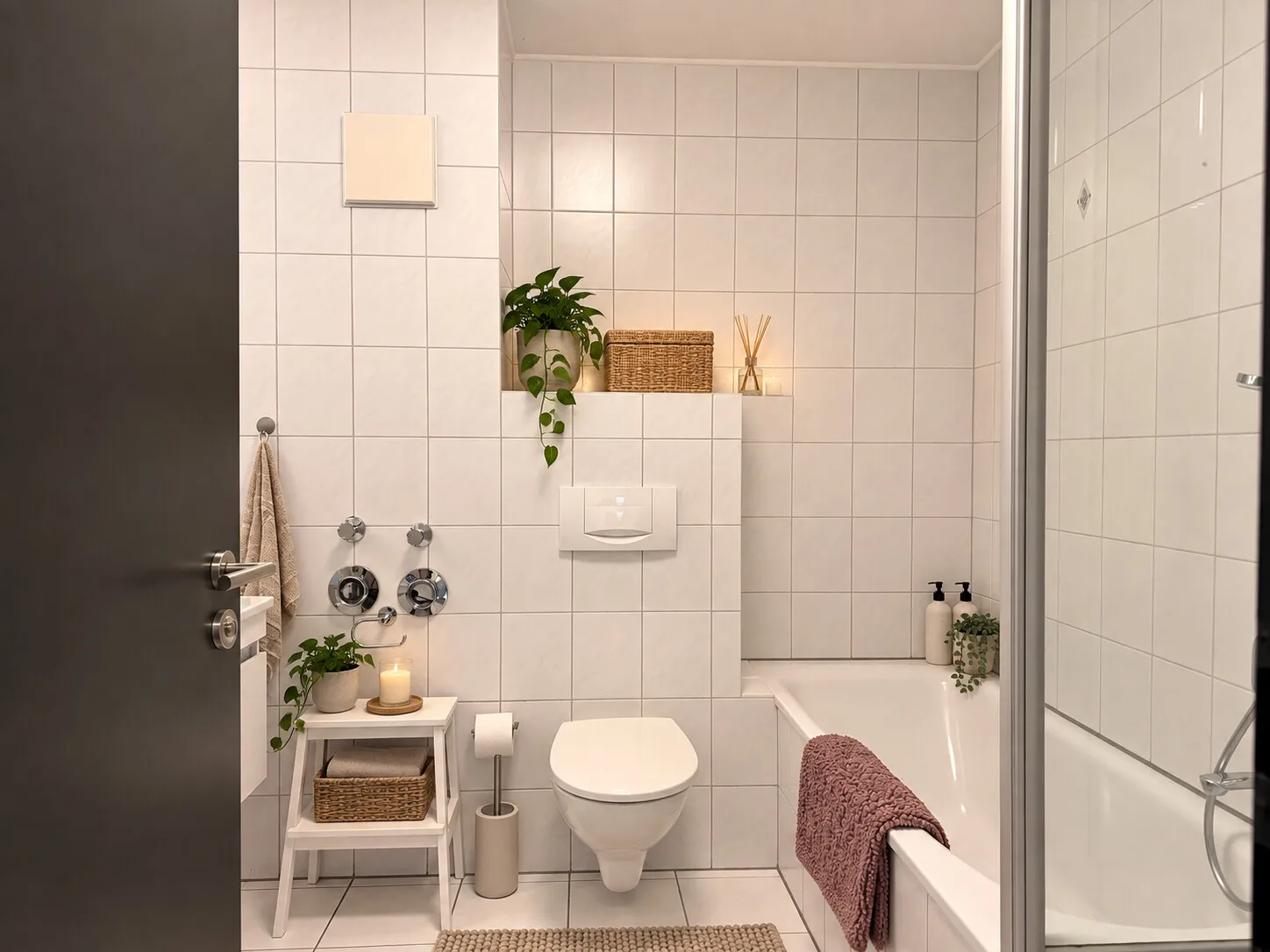 OG li Badezimmer mit Dusche und Wanne