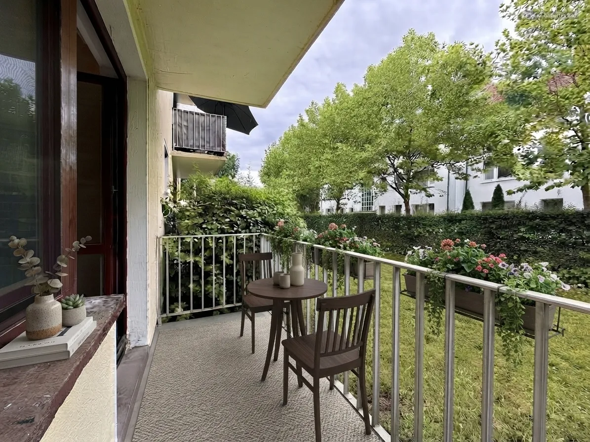 Süd-Balkon virtuell gestaltet