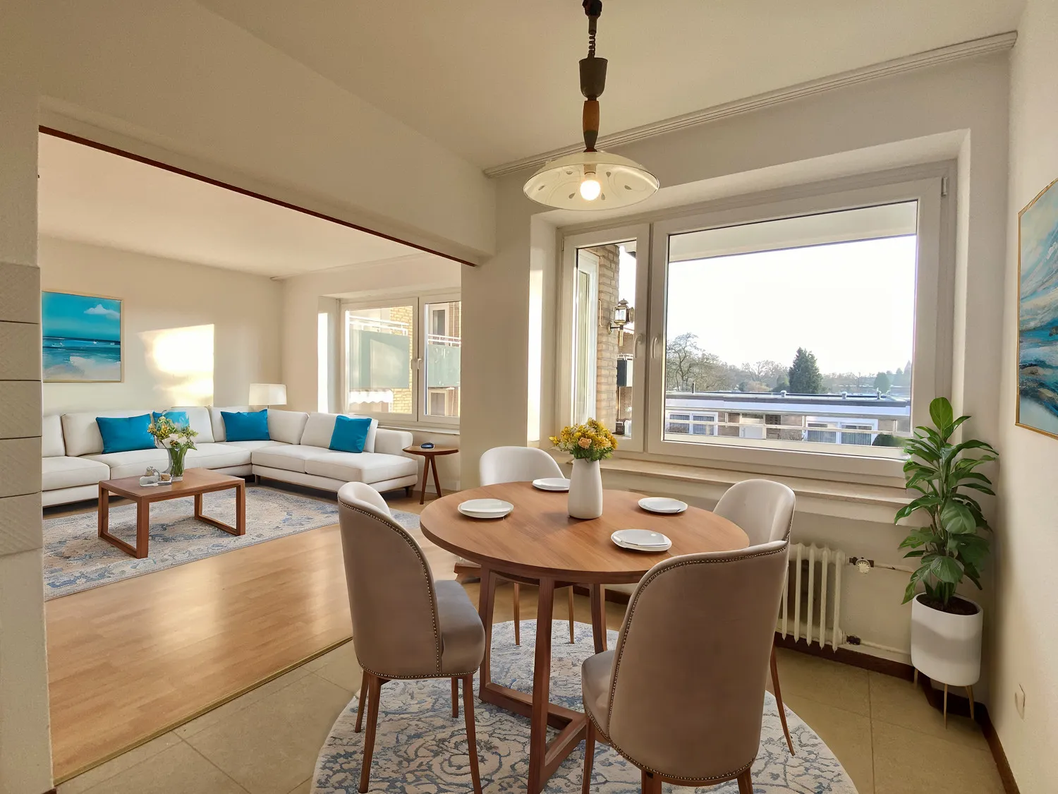 3-room apartment with south-facing balcony in a well-maintained building