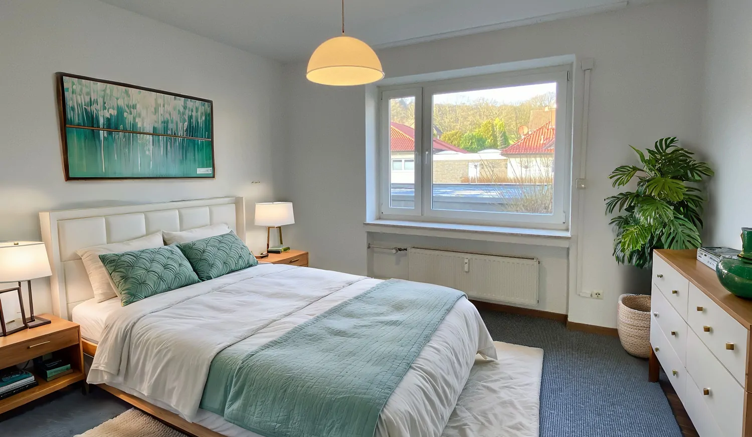 Schlafzimmer - virtuell möbliert