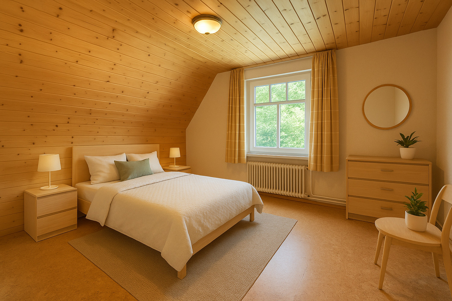 Schlafzimmer - virtuell möbliert