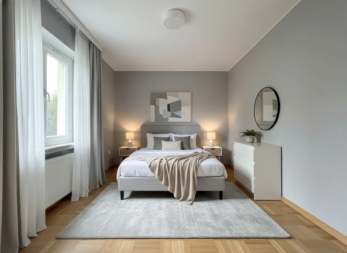 Schlafzimmer EG virtuell möbliert