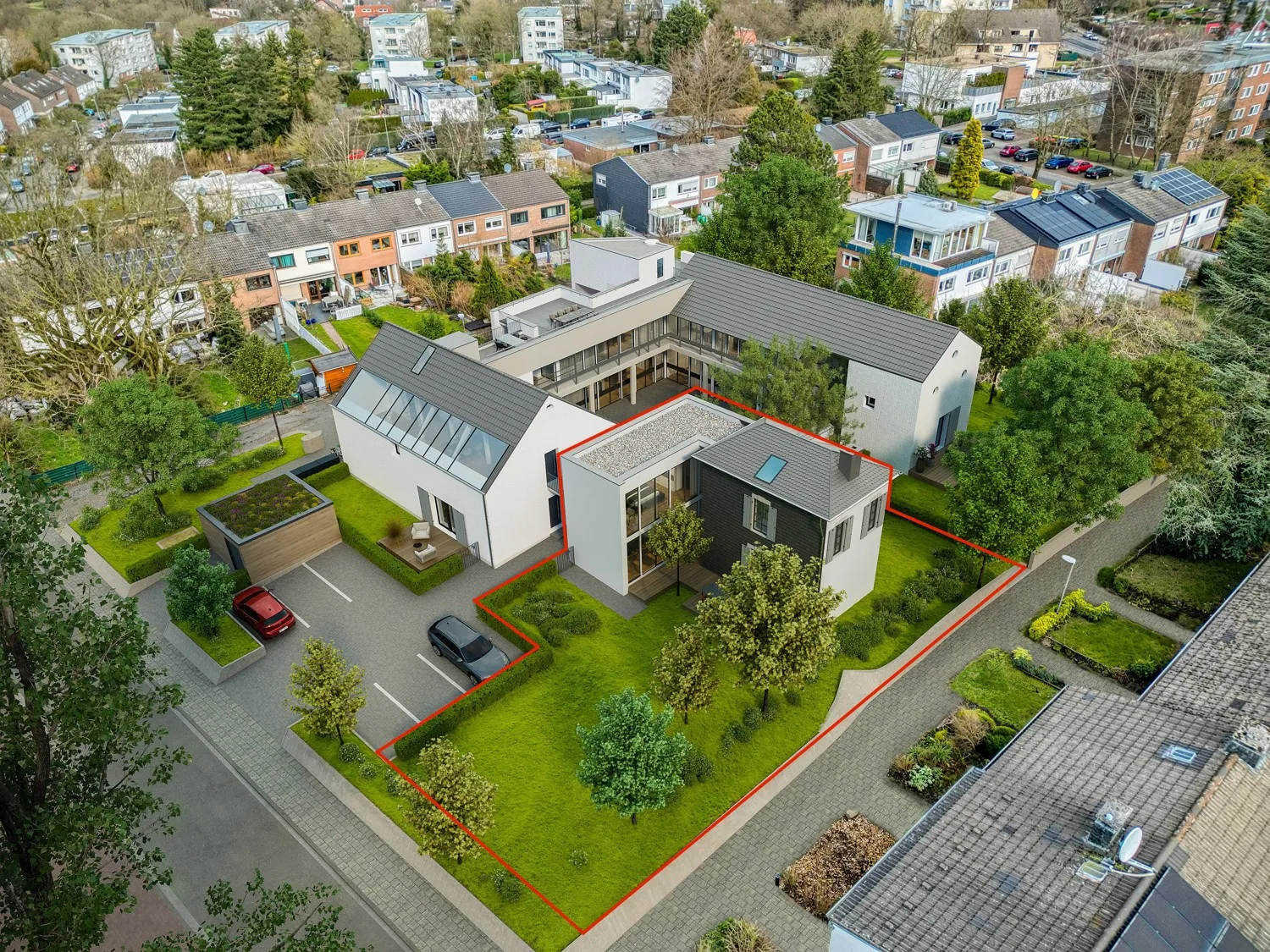 Visu Straßenseite Herrenhaus markiert