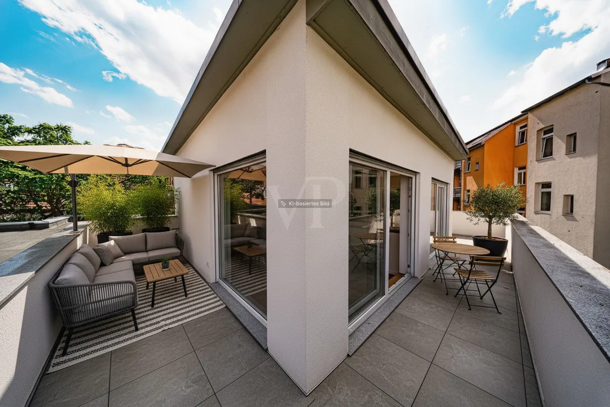 Umlaufende Dachterrasse