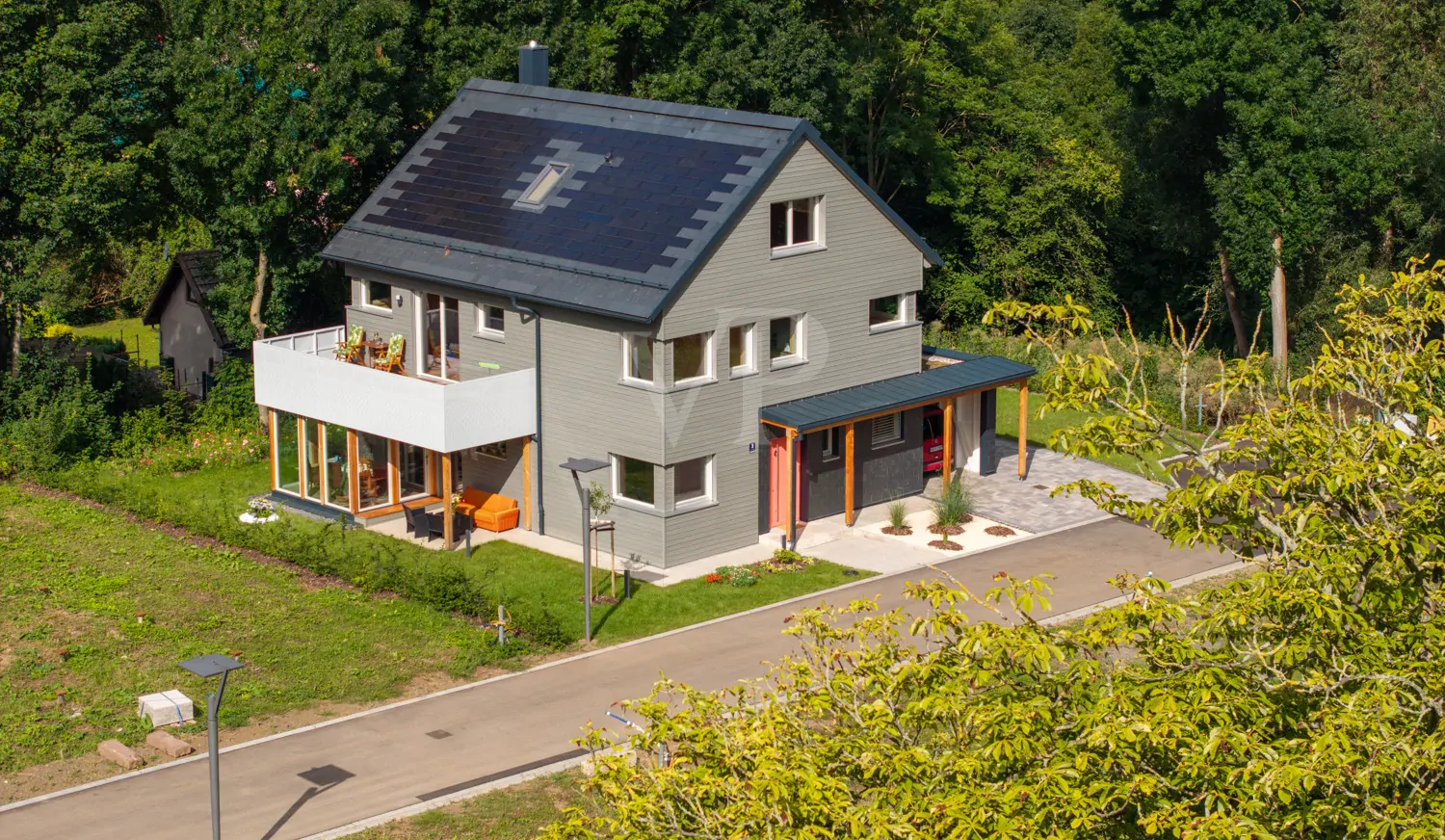 Frontansicht Musterhaus