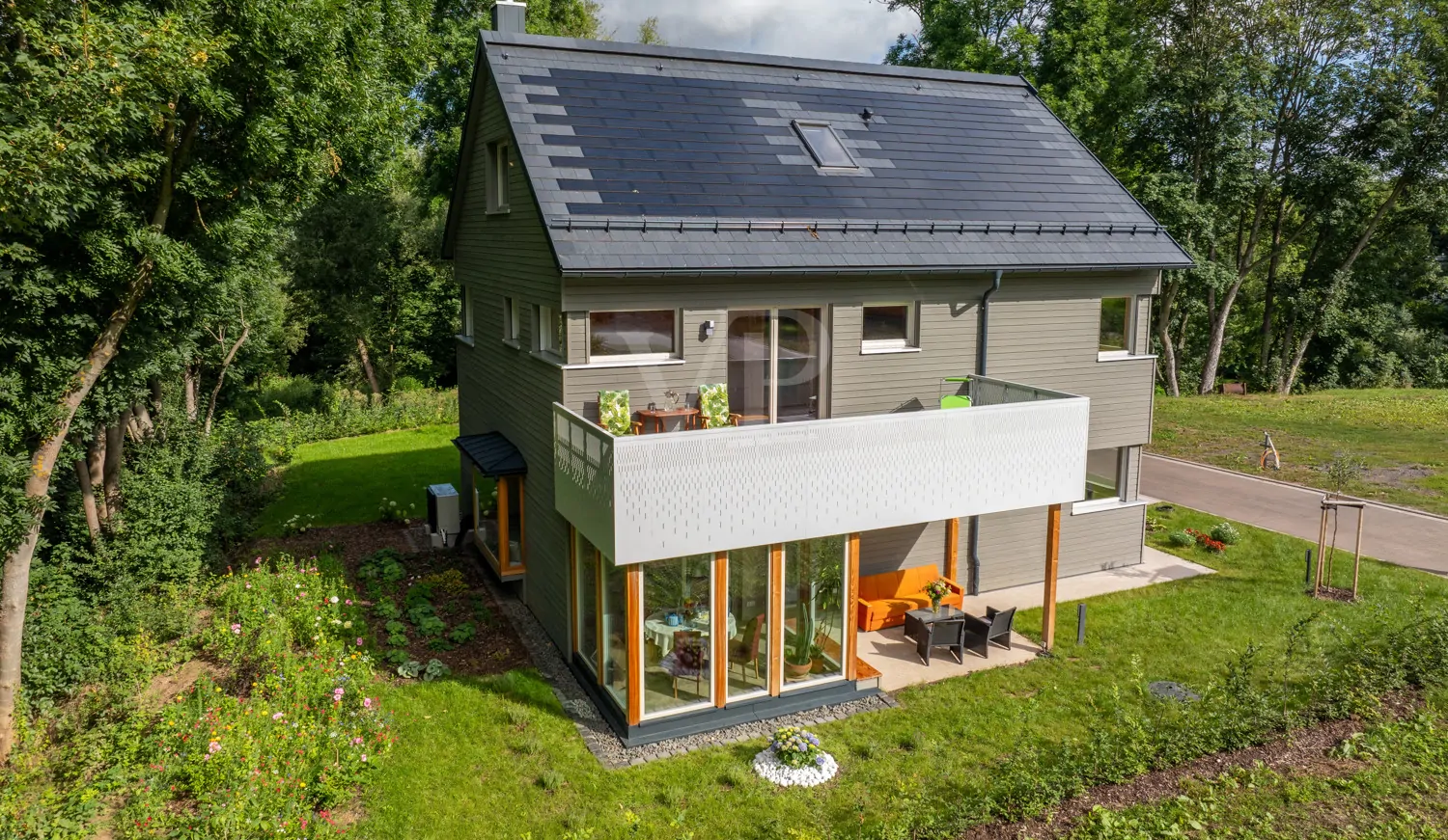 Seitenansicht Musterhaus