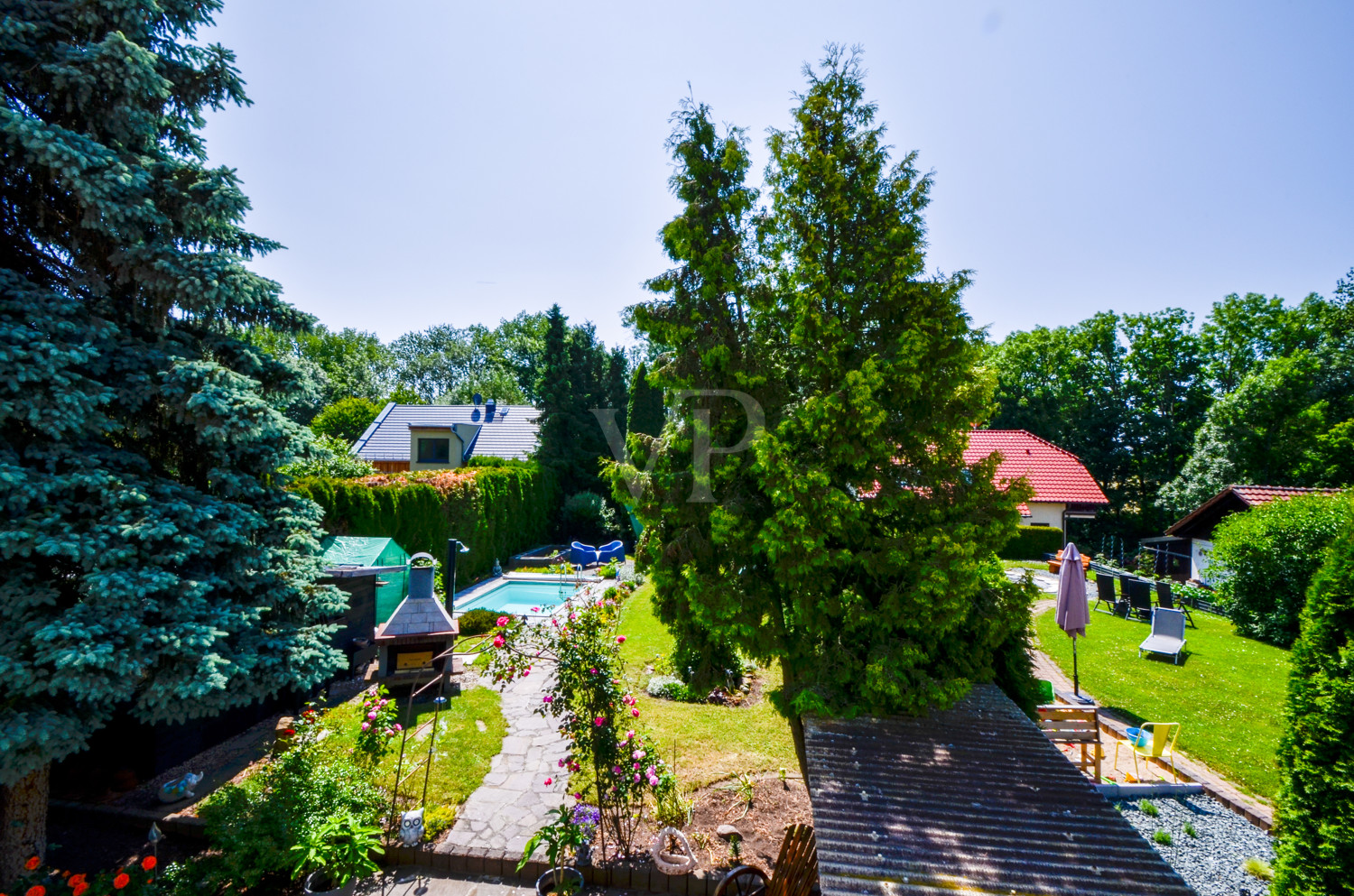 Blick aus Wintergarten