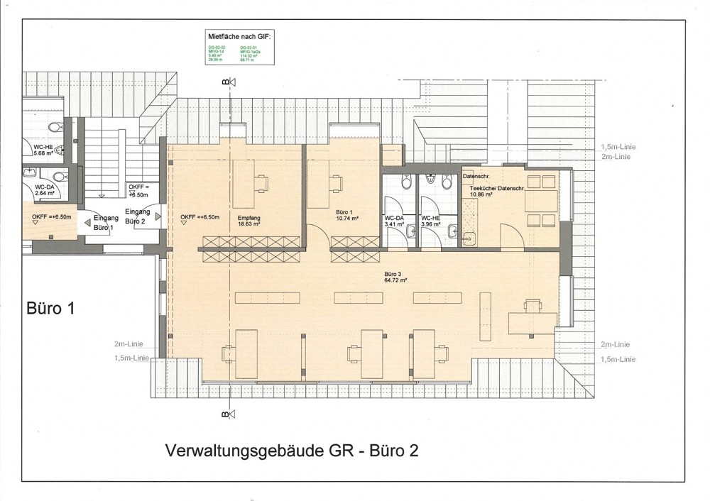 Grundriss DG Büro 2