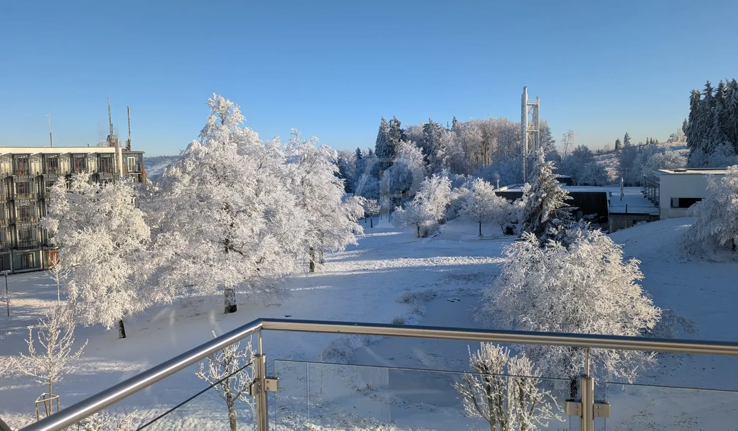 Winterlandschaft Blick Penthouse
