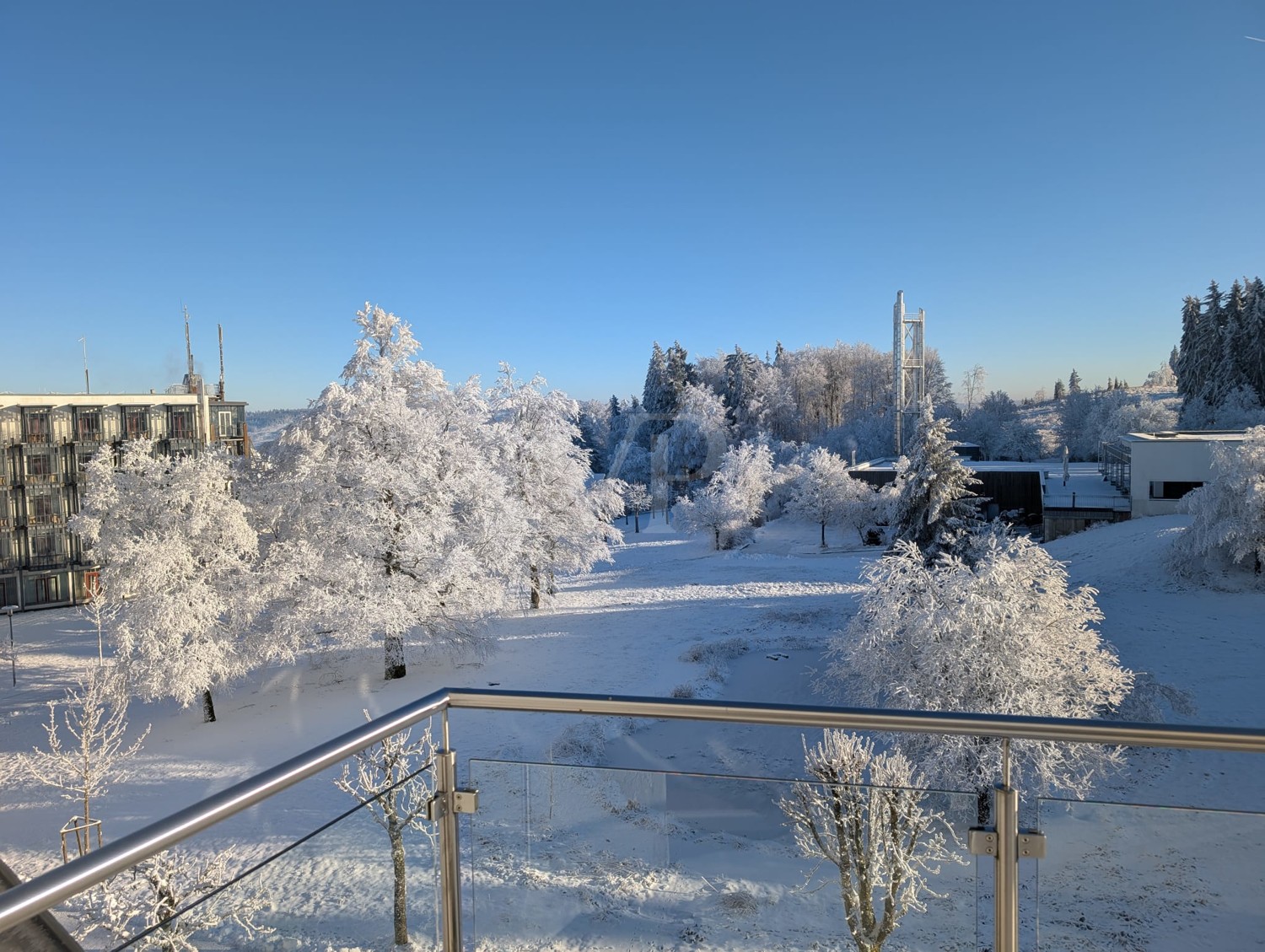 Winterlandschaft Blick Penthouse