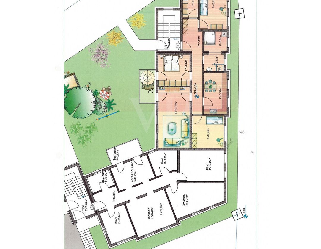 Grundriss Beispiel Trakt 1