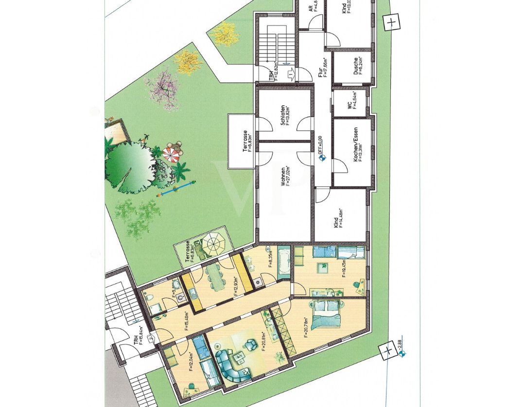 Grundriss Beispiel Trakt 2