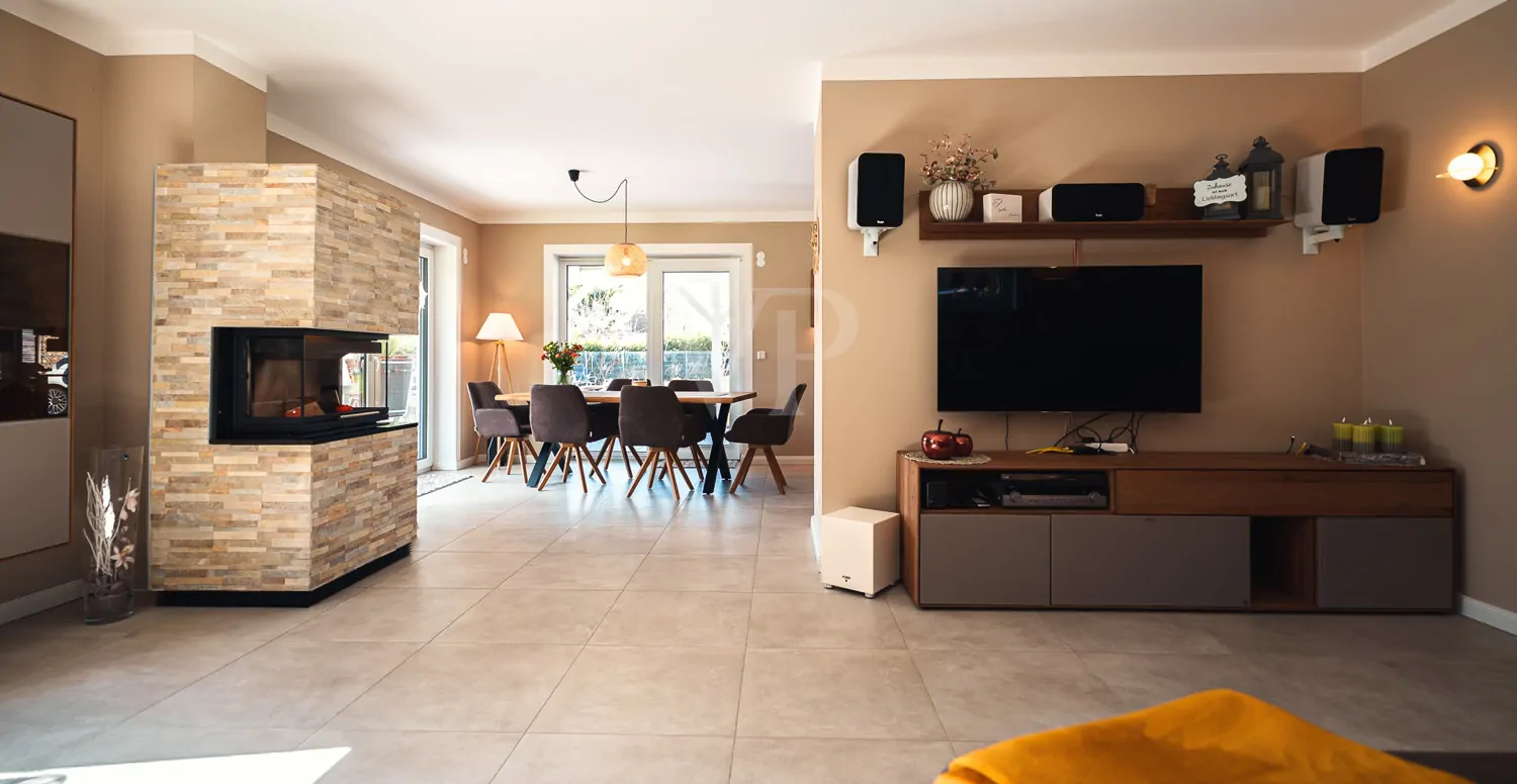 Blick vom Wohnbereich