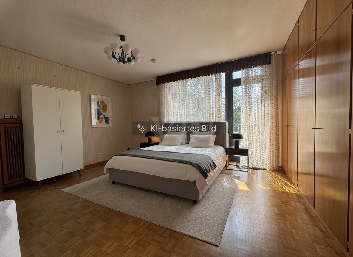 Schlafzimer KI Staging