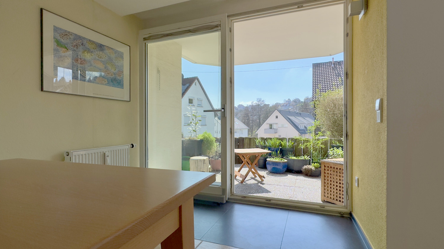 Blick auf die Terrasse