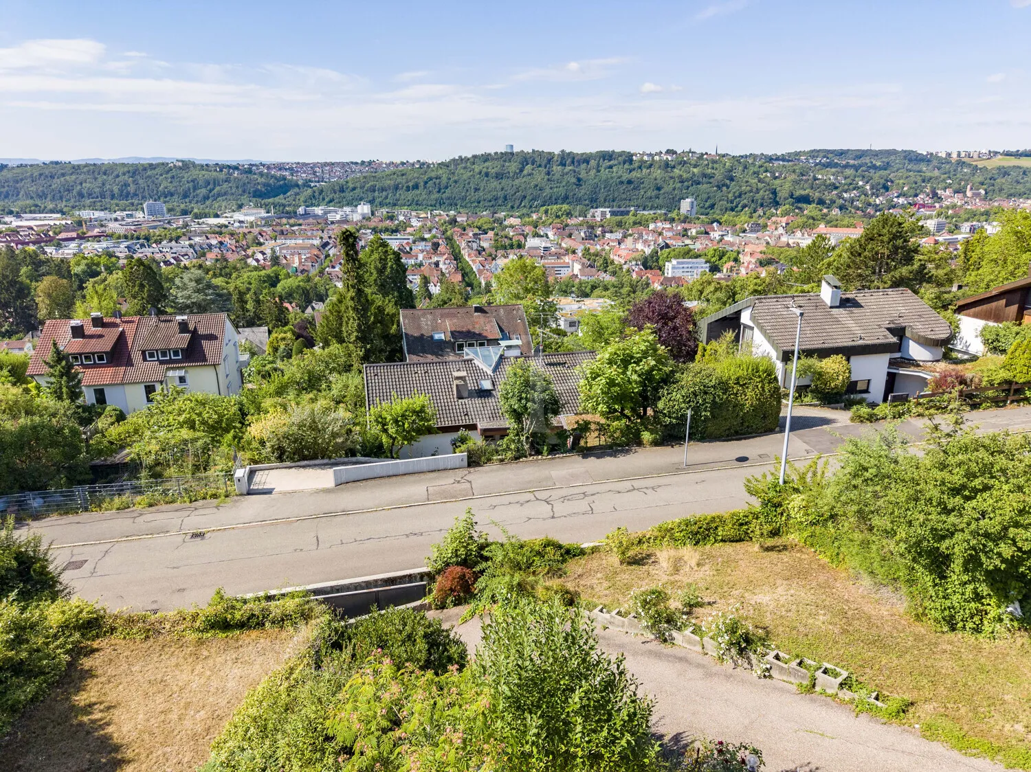 Aussicht vom Grundstück