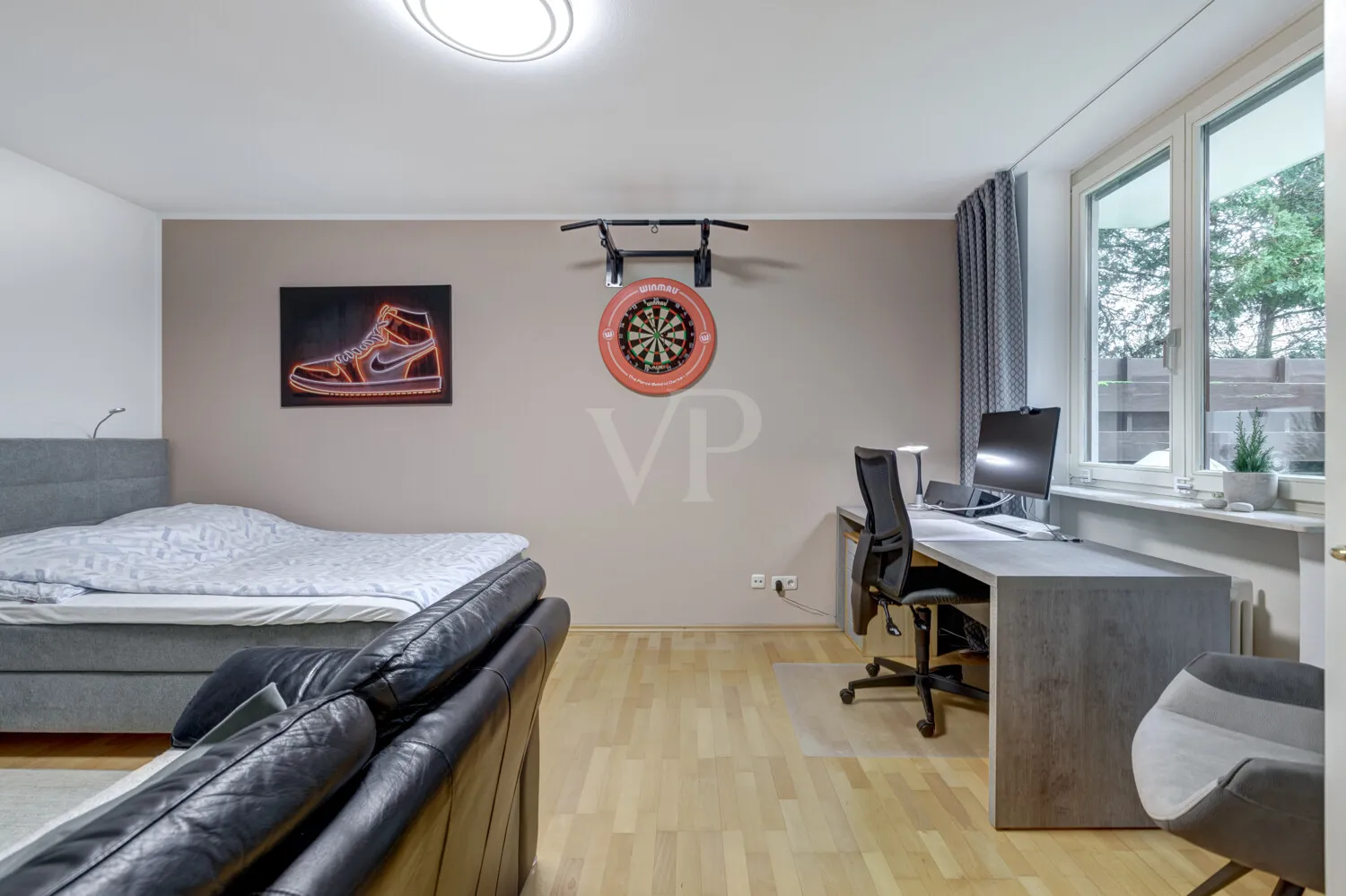 Schlafzimmer mit Blick