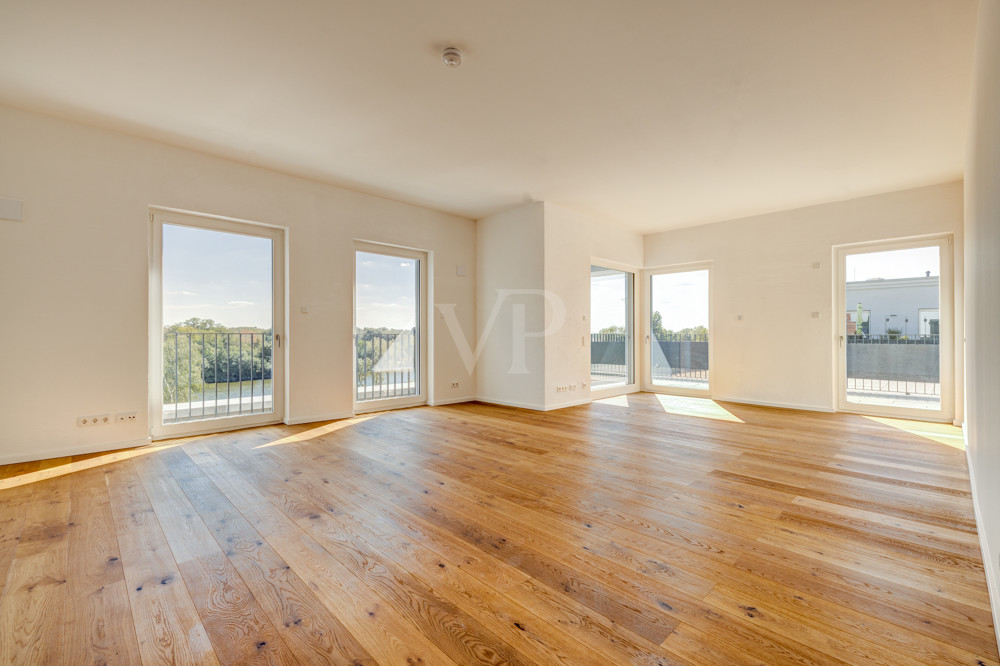 Wohnzimmer mit Blick auf Fluss