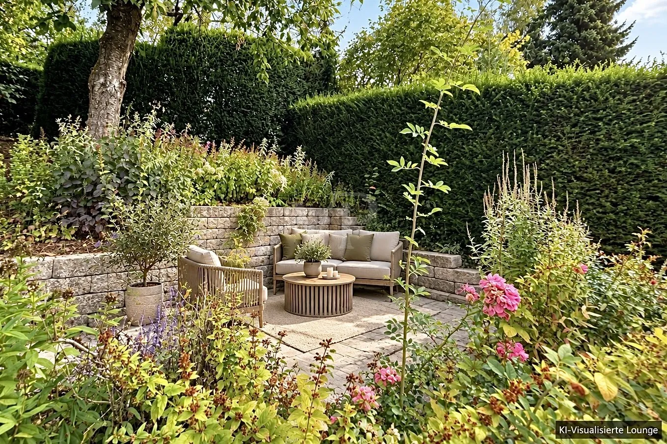 Visualisierte Outdoor-Lounge