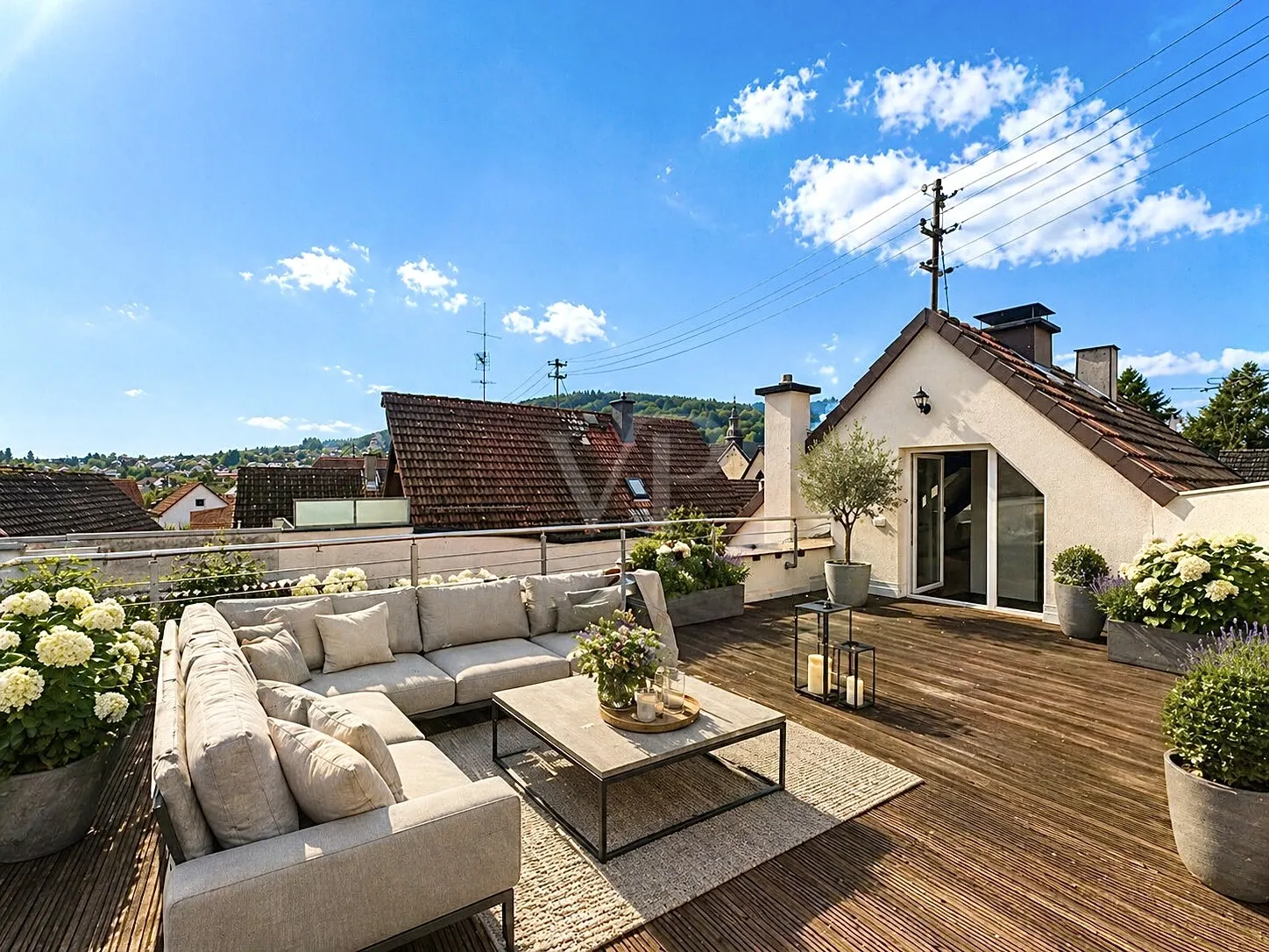 Sonnige Dachterrasse | Visualisierung