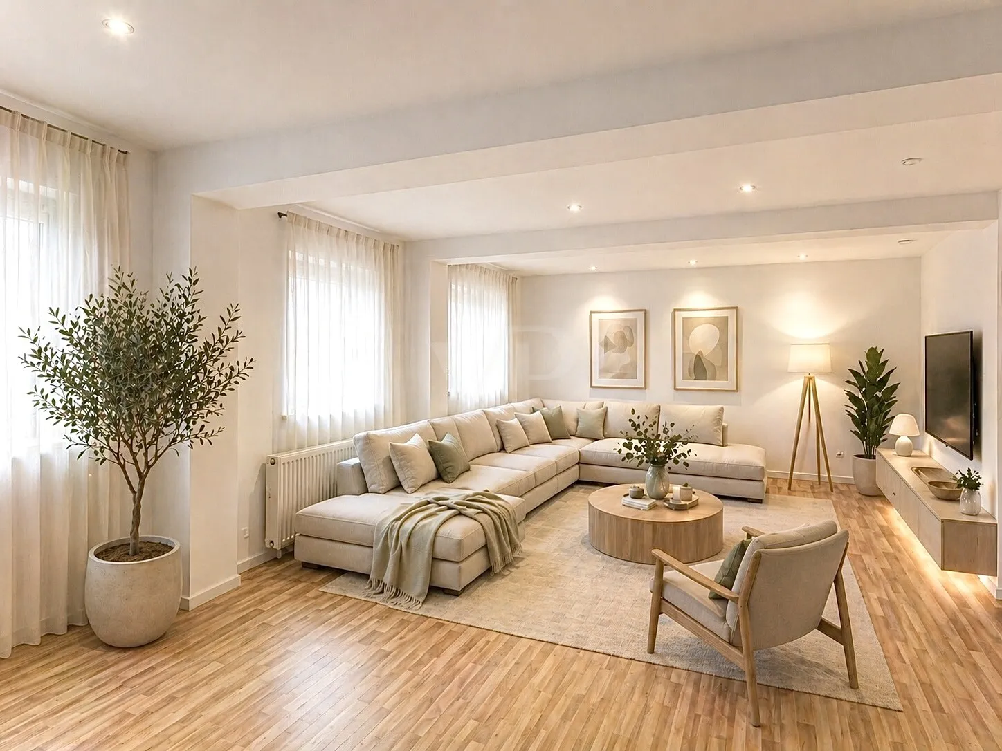Großzügiges Wohnzimmer | Visualisierung