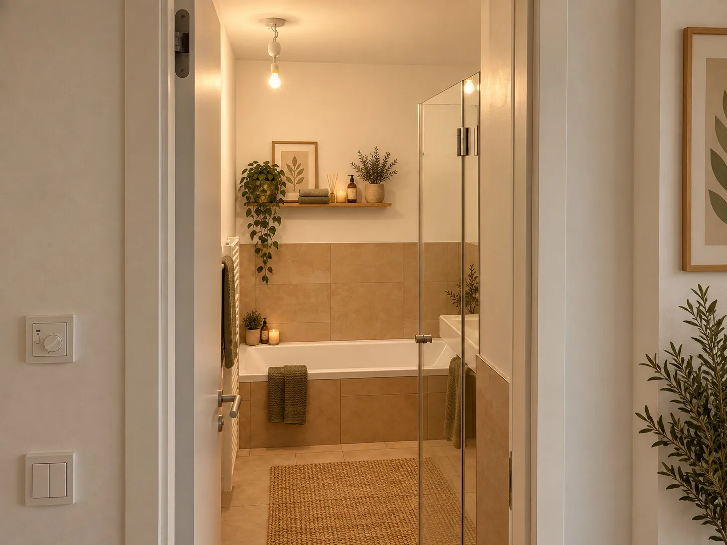 Duschbad mit Badewanne (KI- Visualisierung )